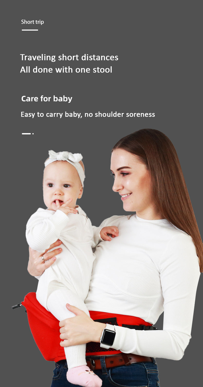 Baby Hip Seat Sling Carrier Breathable with Waist Stool and Lumbar Support for Breastfeeding Newborn Toddler Infant