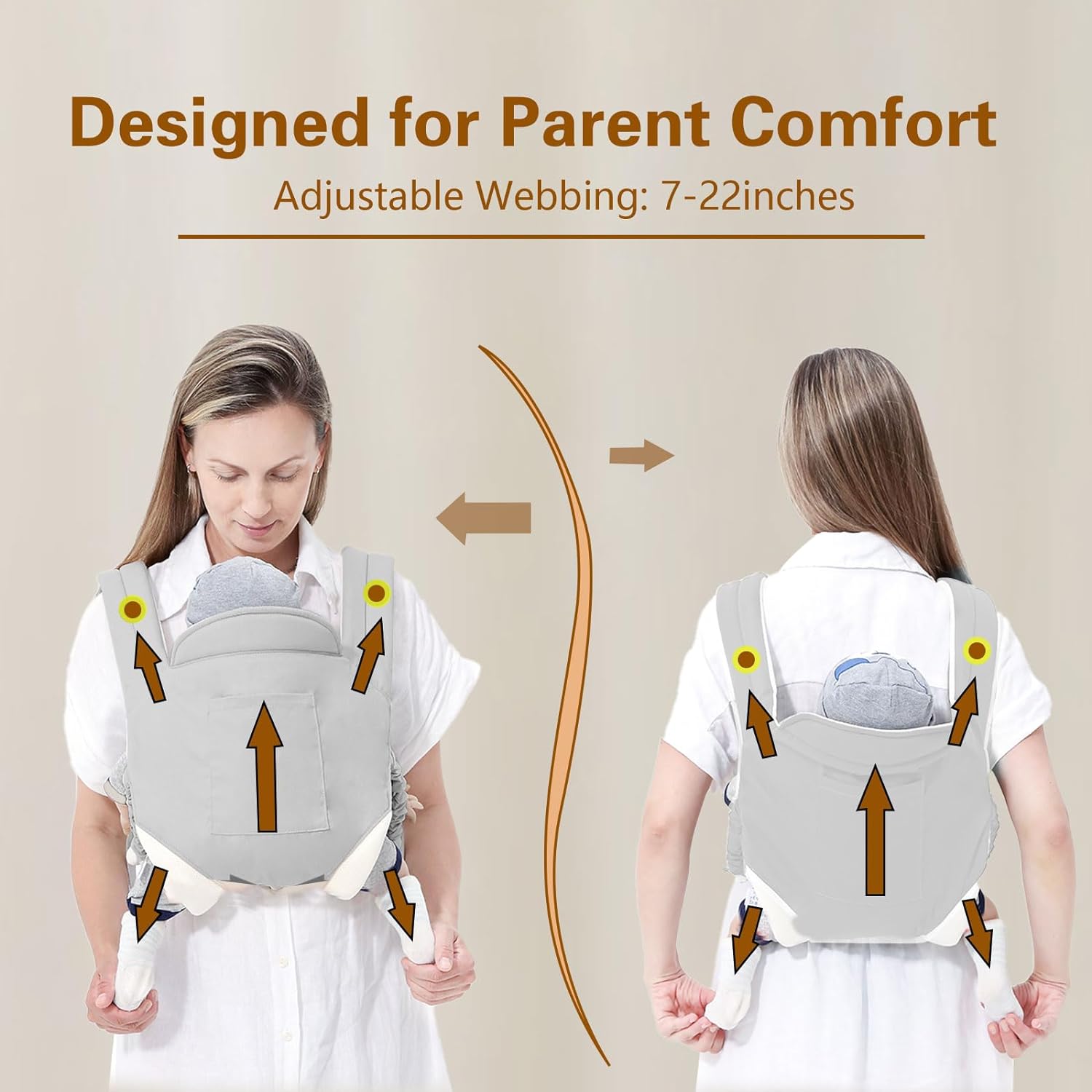 Newborn Baby Toddler Carrier Front Chest Mother Carry Toddler Double Strap