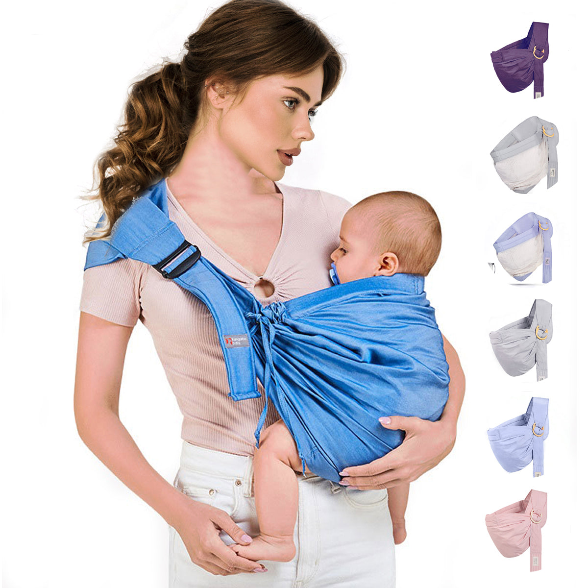 Sling Ring Baby newborn Carrier horizontal hug nursing napkin