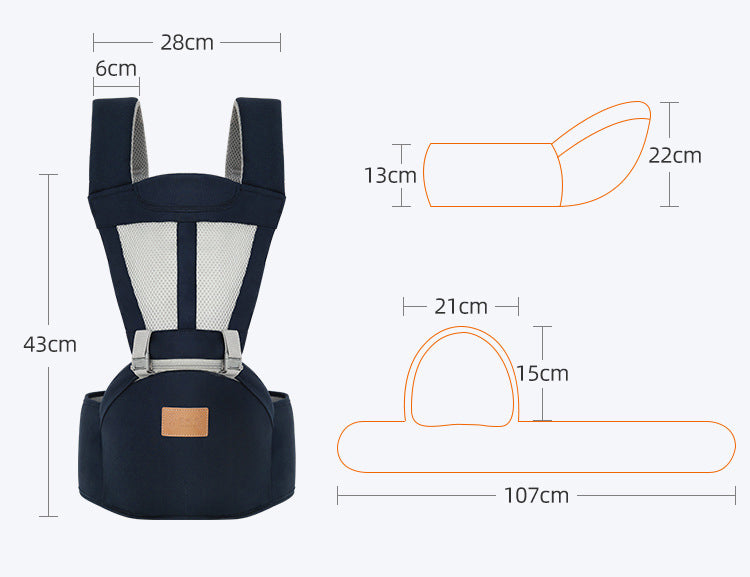 5-in-1 Hip Baby Carrier Front Hug Waist Stool Seat Ergonomic Strap