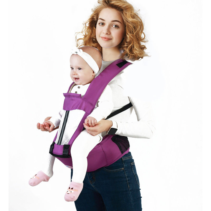 Baby Hip Seat Sling Carrier Breathable with Waist Stool and Lumbar Support for Breastfeeding Newborn Toddler Infant