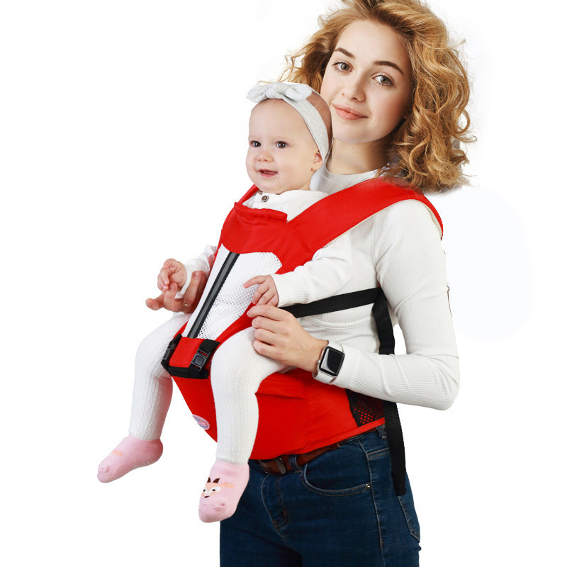 Baby Hip Seat Sling Carrier Breathable with Waist Stool and Lumbar Support for Breastfeeding Newborn Toddler Infant