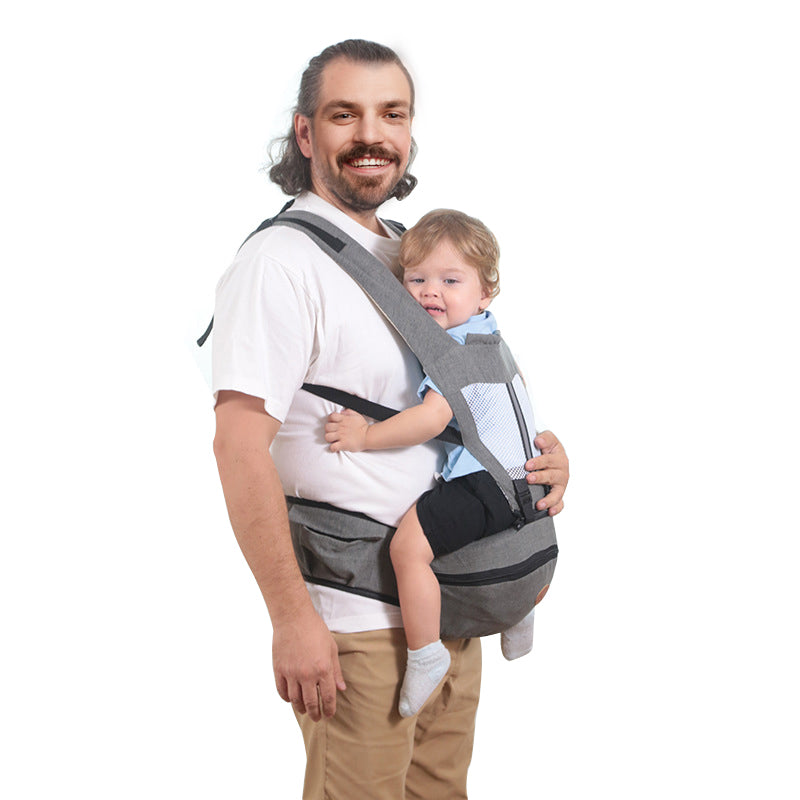 Baby Hip Seat Sling Carrier Breathable with Waist Stool and Lumbar Support for Breastfeeding Newborn Toddler Infant