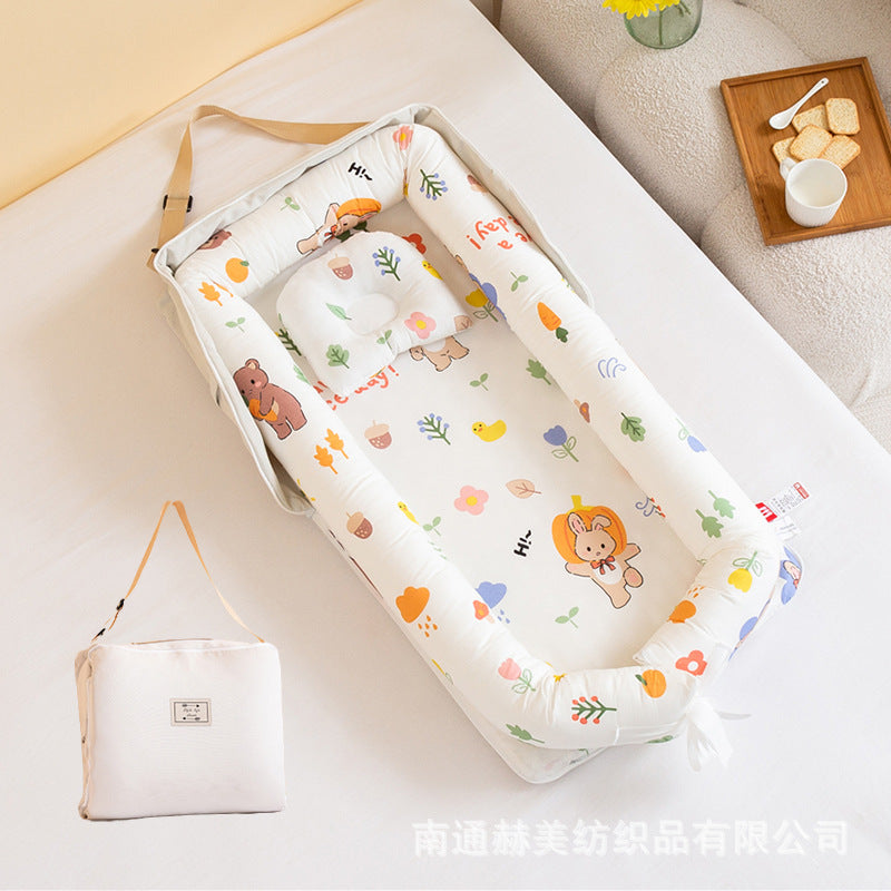 Portable Nursing Bag and Baby Nest Versatile Shoulder Bag Cradle and Travel Bed for Newborns