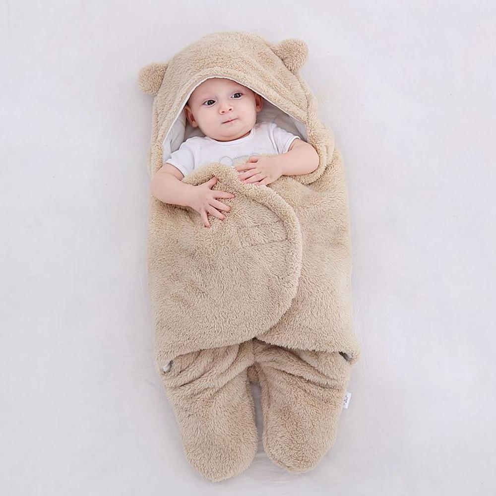 Newborn blanket baby sleeping bag thickened Warm in autumn and winter