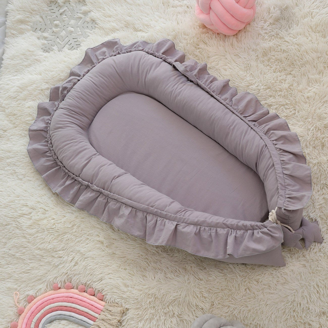 Lace Cotton Baby Lounger Nest The Perfect Portable Newborn Bed