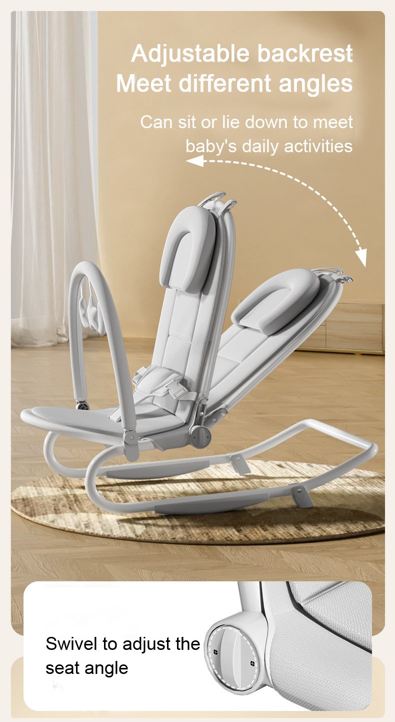 Effortless Baby Comfort and Safety Multi Functional Rocking Chair with Adjustable Backrest