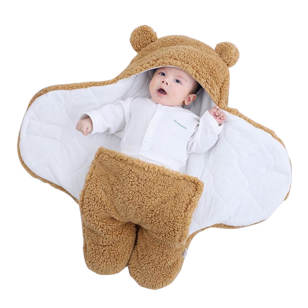 Newborn blanket baby sleeping bag thickened Warm in autumn and winter