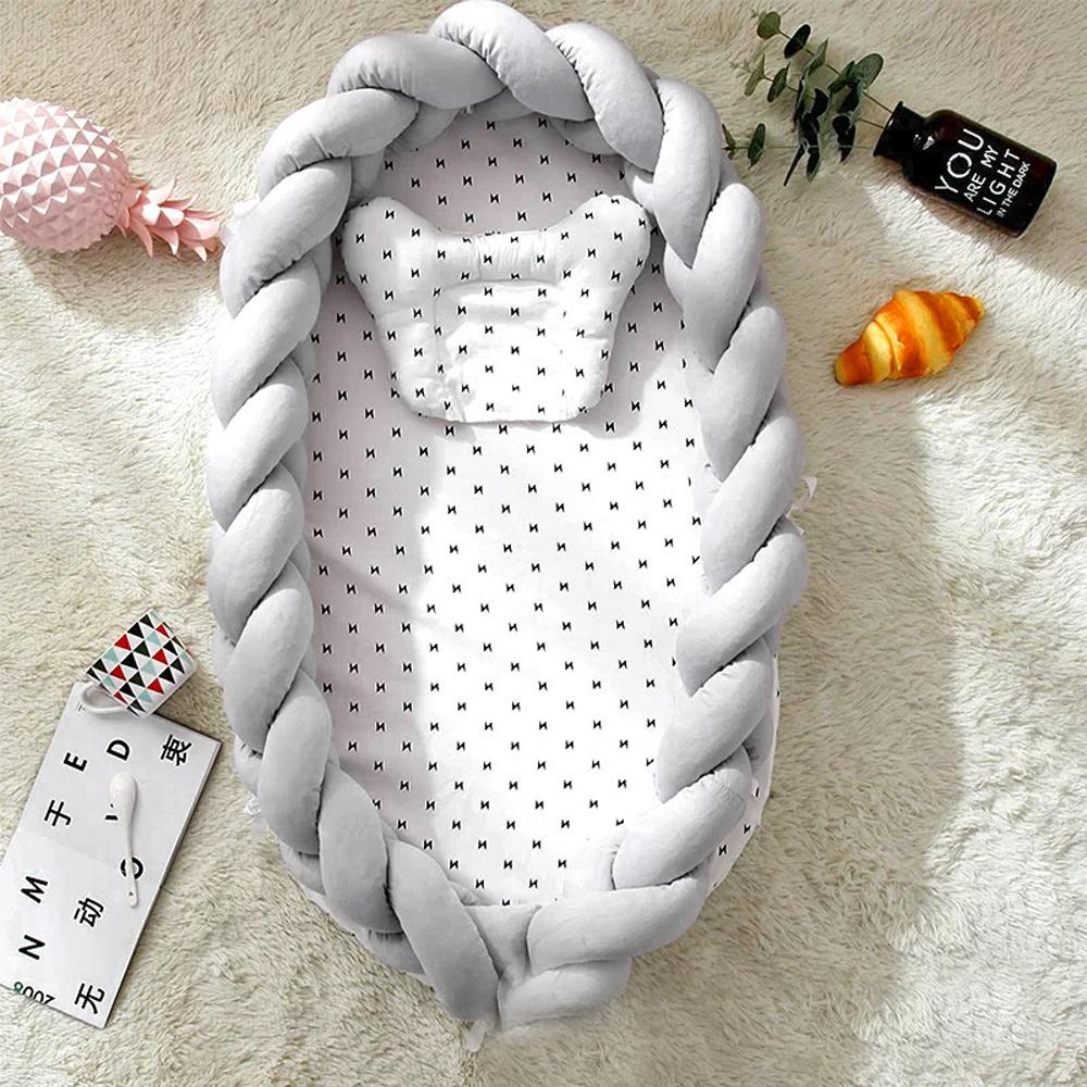 Baby Newborn Toddler Nest Bed Lounger Bionic For Safe Infant Sleep Removable Bumper