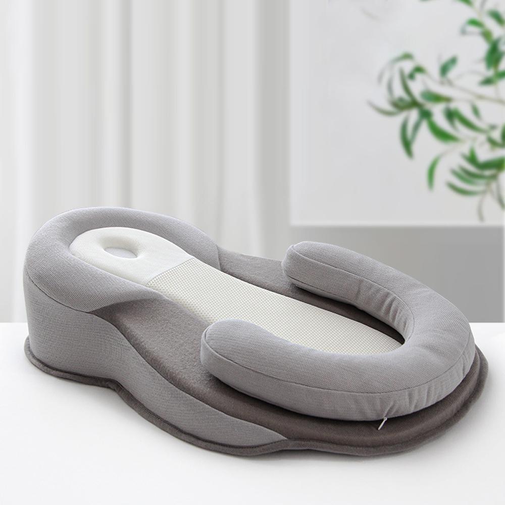 Newborn Baby Anti-Spill Reflux Nursing Pillow Breastfeeding Cushion Bed Crib Lounger