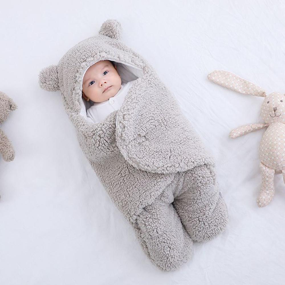 Newborn blanket baby sleeping bag thickened Warm in autumn and winter