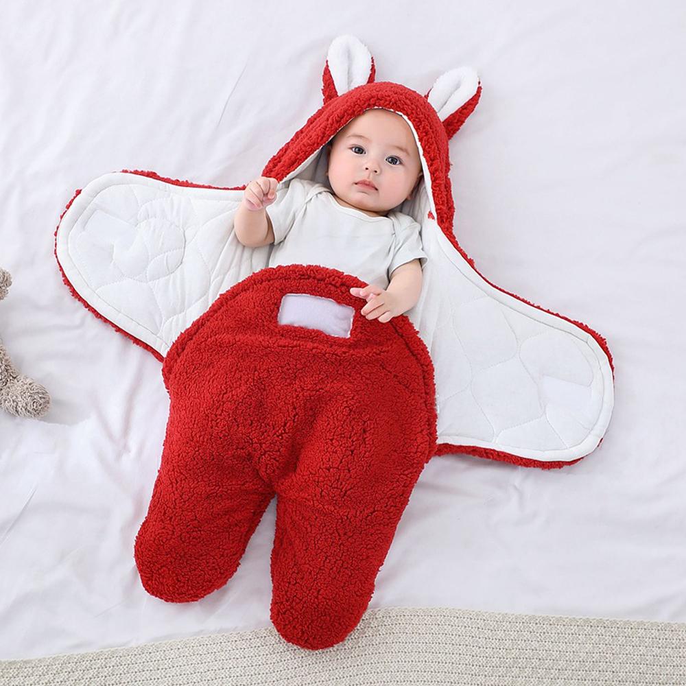 Newborn blanket baby sleeping bag thickened Warm in autumn and winter