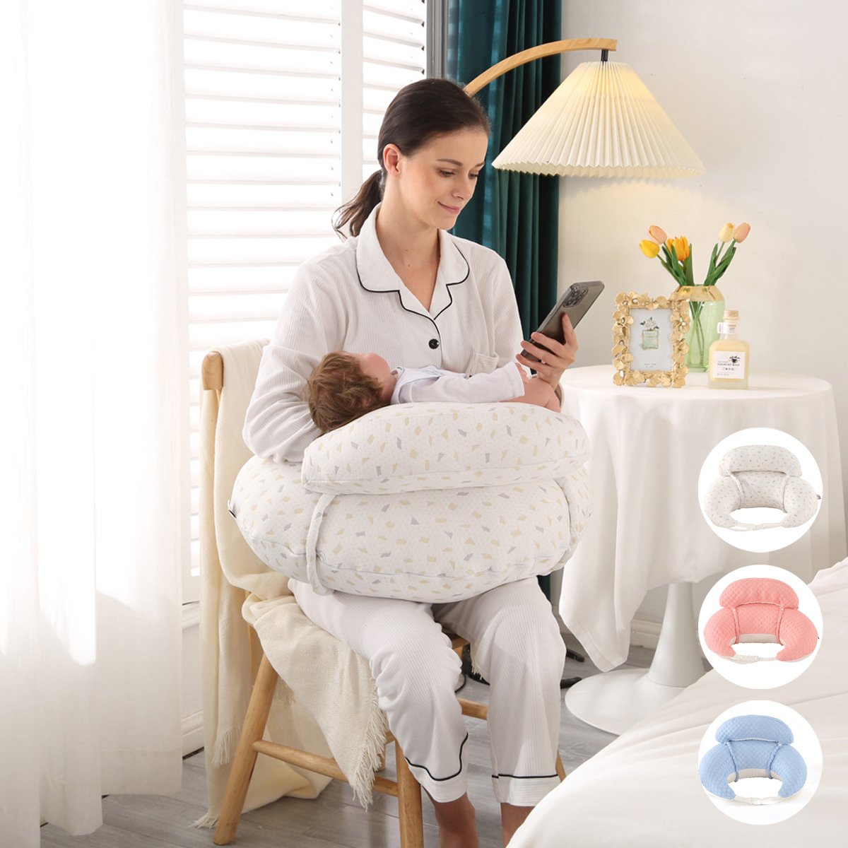 Nursing Angled Feeding Pillow Breastfeeding Cushion For Baby Mommy