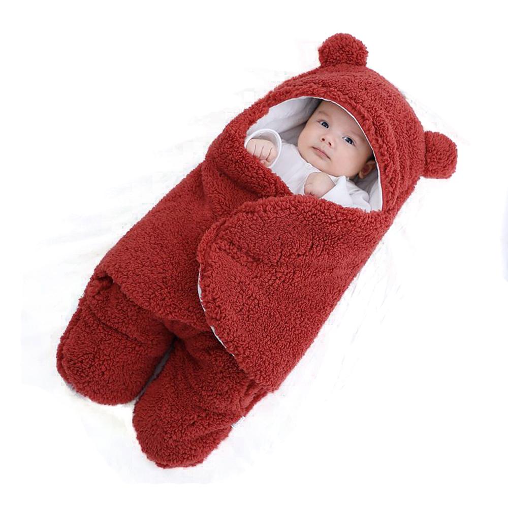 Newborn blanket baby sleeping bag thickened Warm in autumn and winter