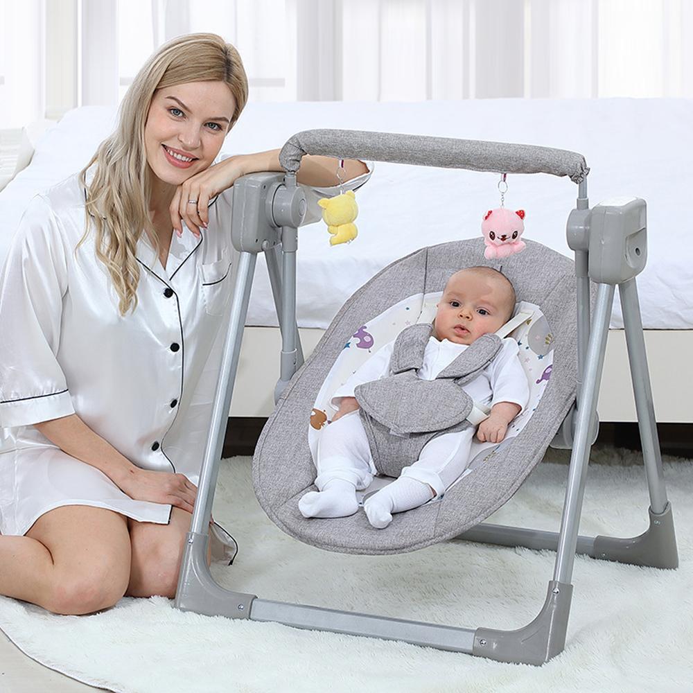 Electric Newborns Baby Cradle Swing Reclining Rocking Chair