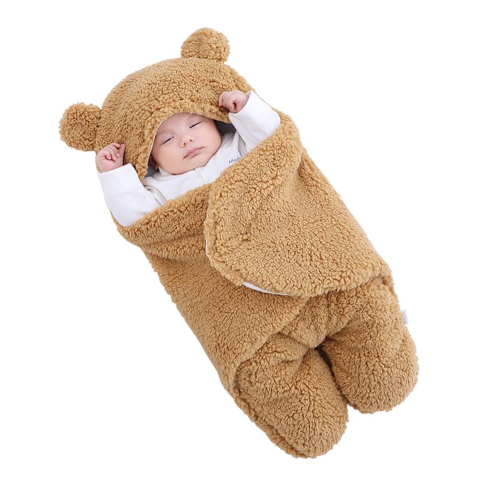 Newborn blanket baby sleeping bag thickened Warm in autumn and winter