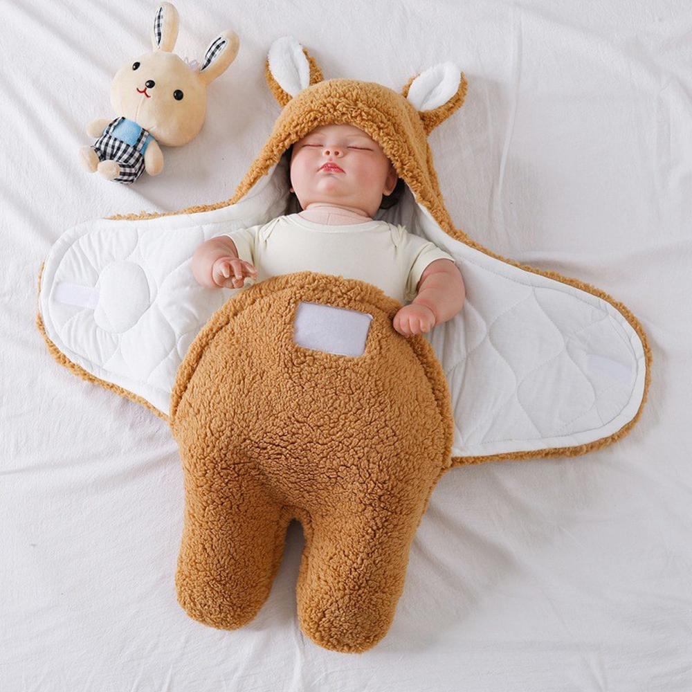 Newborn blanket baby sleeping bag thickened Warm in autumn and winter