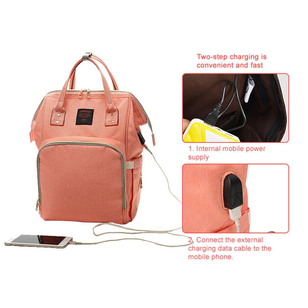 Upgraded Stylish Multi-Function Maternity Backpack with USB Port and Insulated Bag