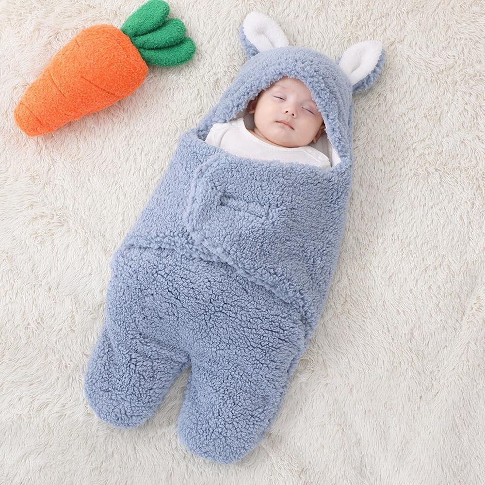 Newborn blanket baby sleeping bag thickened Warm in autumn and winter