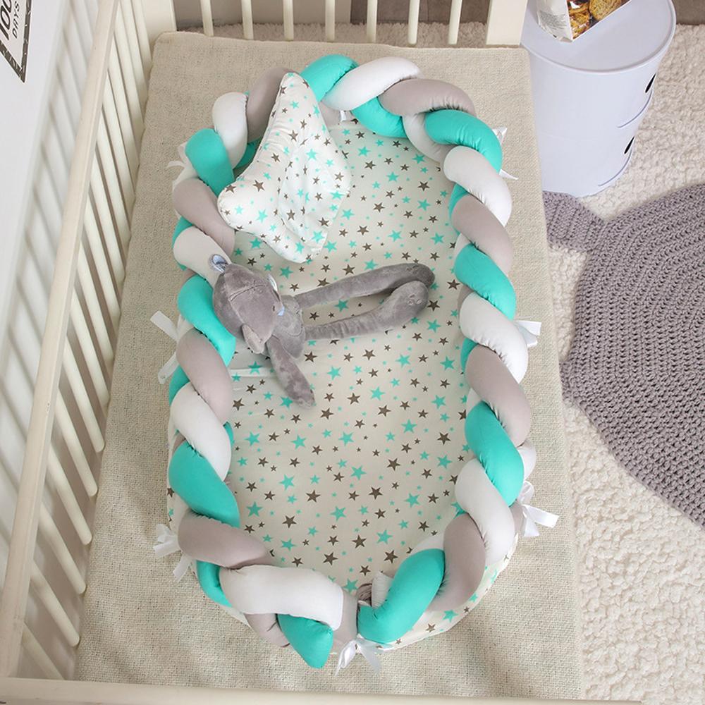 Baby Newborn Toddler Nest Bed Lounger Bionic For Safe Infant Sleep Removable Bumper