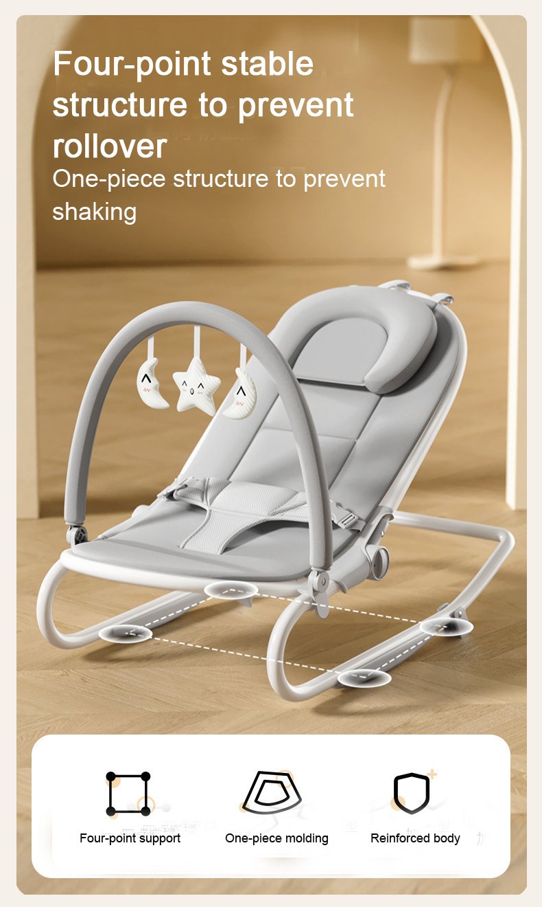 Effortless Baby Comfort and Safety Multi Functional Rocking Chair with Adjustable Backrest