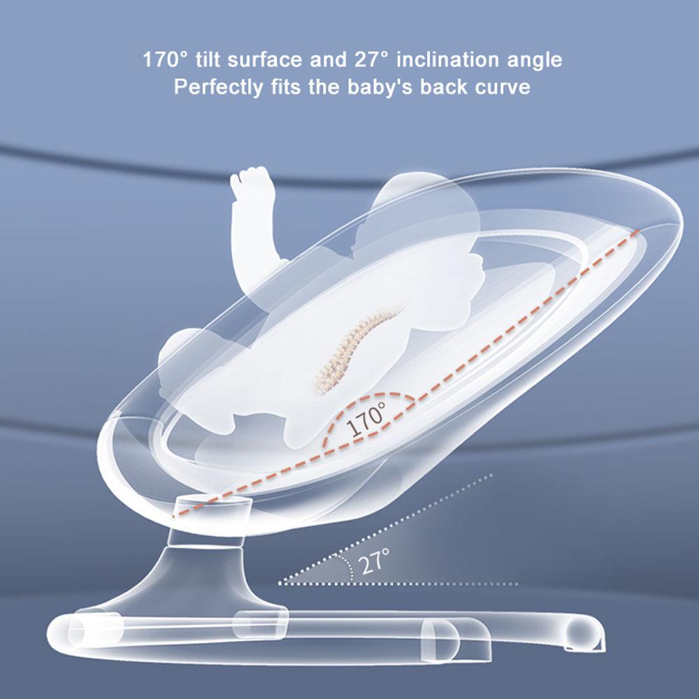 Electric Baby Rocker Infant Cradle Soothing Sleep Aid Adjustable Swing