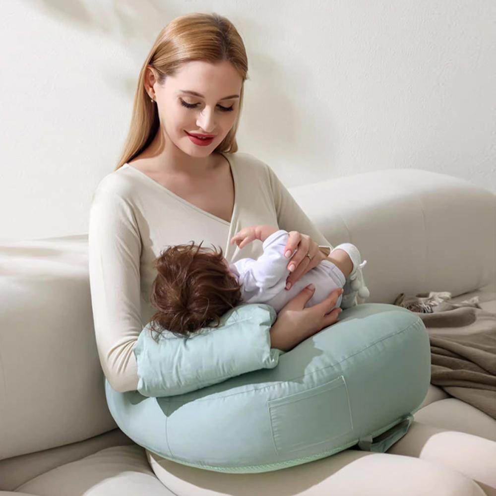 Newborn Nursing angled feeding Pillow Baby Breastfeeding Crib bed Anti Reflux Lounger