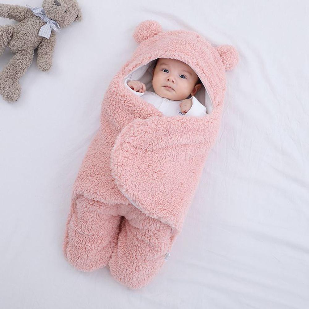 Newborn blanket baby sleeping bag thickened Warm in autumn and winter