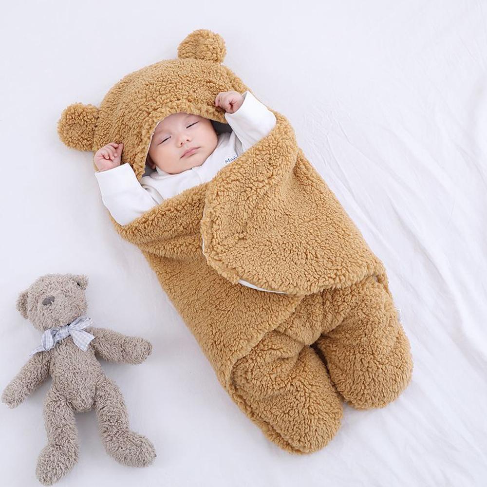 Newborn blanket baby sleeping bag thickened Warm in autumn and winter